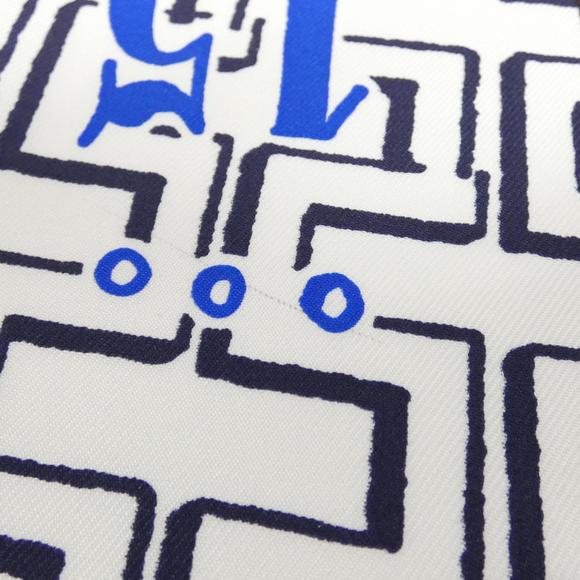 HERMES Blue Orange Silk Scarf 90cm x 90cm / 35.43'' x 35.43'' - Picture 3 of 4